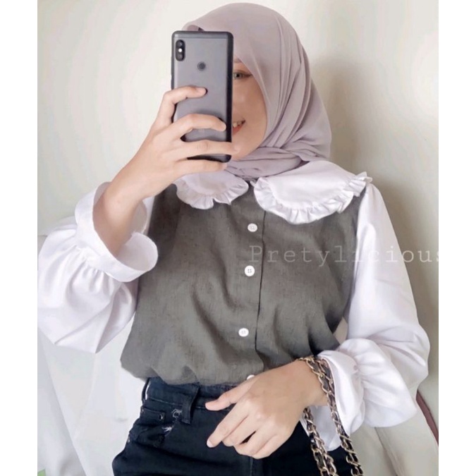 Friska blous size M-L-XL atasan korean style atasan wanita lengan panjang terbaru