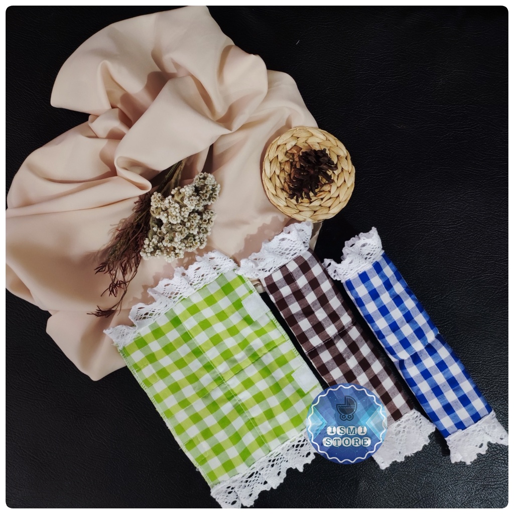 SARUNG GAGANG Pintu Kulkas / Cover Pegangan Pintu Kulkas Harga untuk 1 pc Motif Estetik Kotak Gingham Ala Korea
