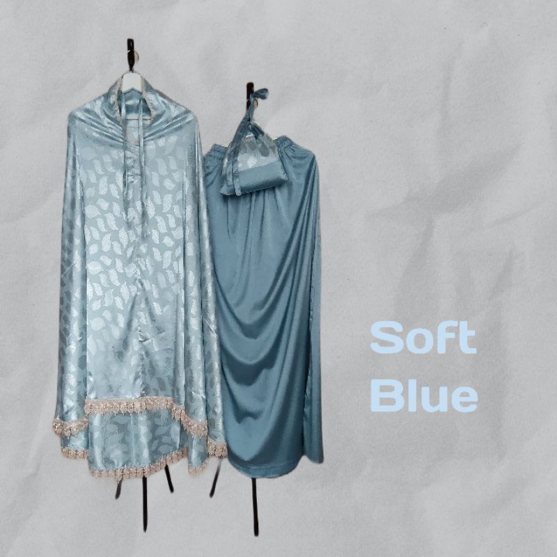 Mukena Silk Premium Soft Blue