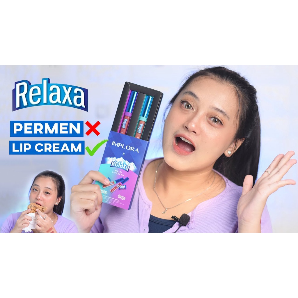 Implora X Relaxa Lipcream Barley Grape 2in1 - Lipcream Original BPOM