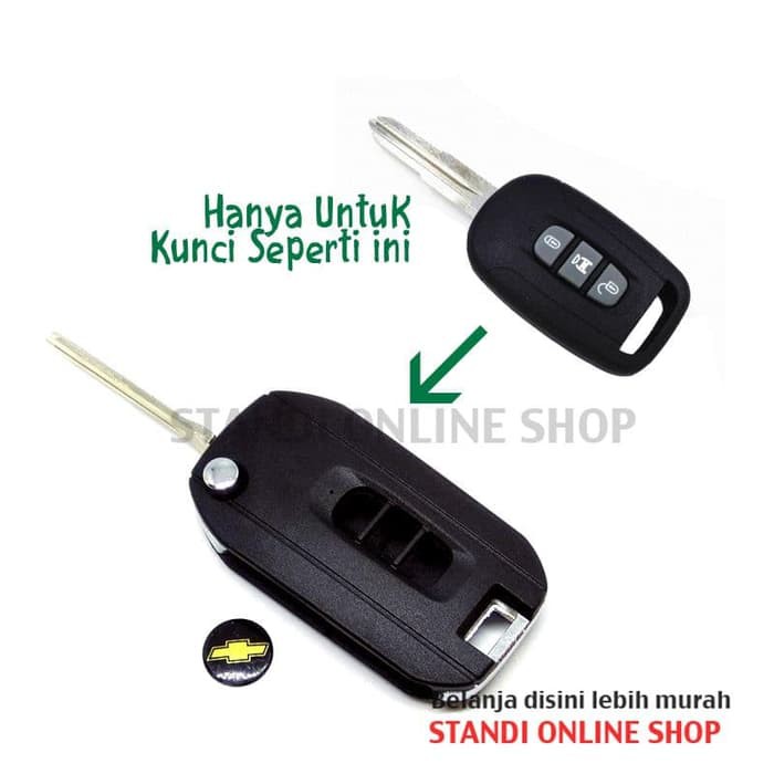 Cassing Kunci Lipat FlipKey Remote Chevrolet Captiva 3 Tombol Model 2