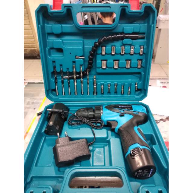 MESIN BOR CORDLESS BENZ PLUS MATA BOR - BOR BATERAI BENZ CBD0104 SET - BOR BATERAI SET MATA MURAH