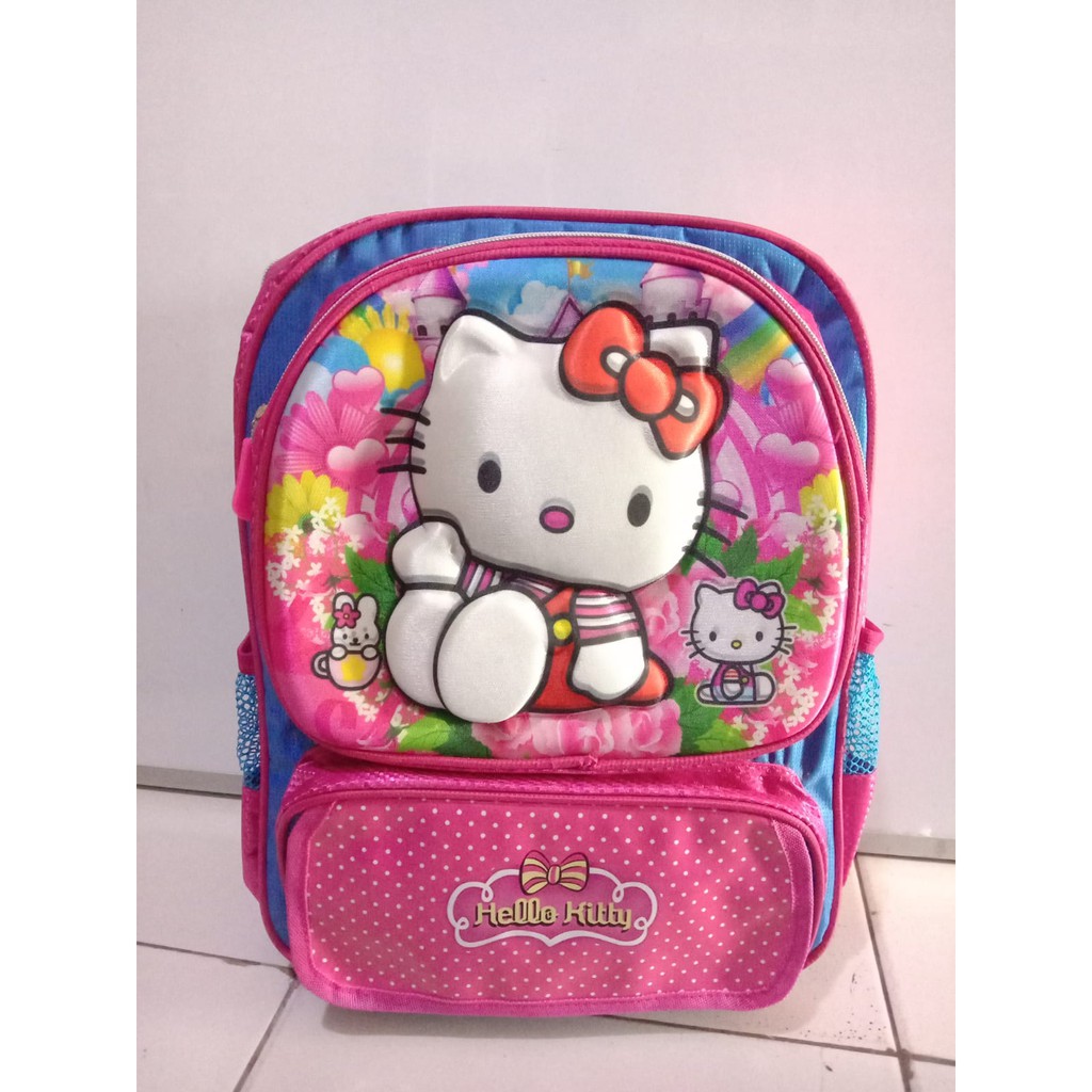 Tas Ransel Sekolah Perempuan Hello Kitty Backpack Jumbo Anak Bag Gendong Karakter Cewek