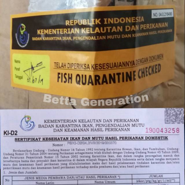 Jual Karantina Ikan Wajib Pakai Khusus Luar Pulau Jawa Shopee Indonesia