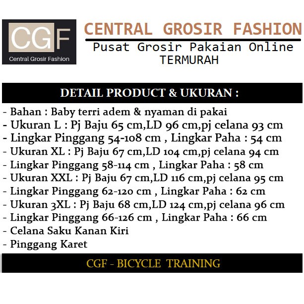 Bicycle Training - Central Grosir Fashion (CGF) - Ukuran L-XXL - Matt Baby Terri