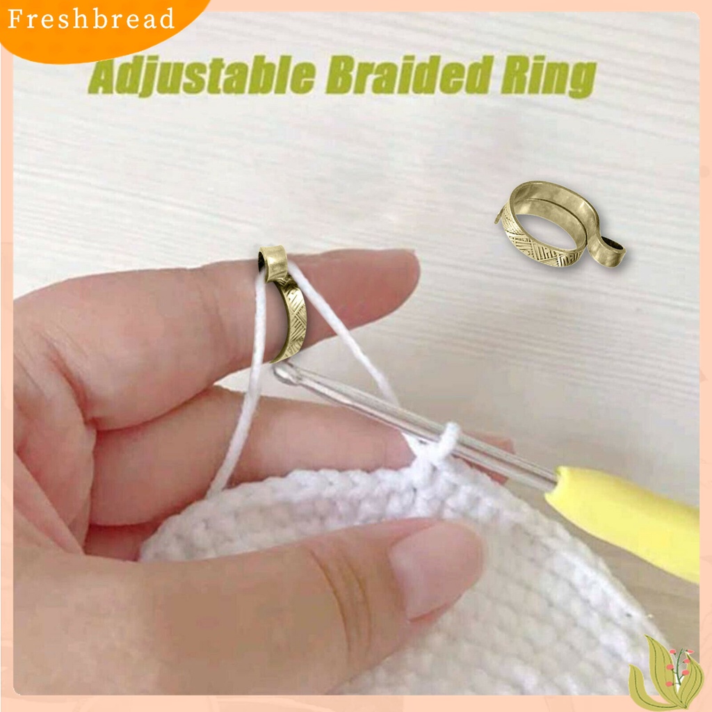 Terlaris Adjustable Ring Type Knitting Tools Loop Crochet Wear Thimble Sewing Accessories