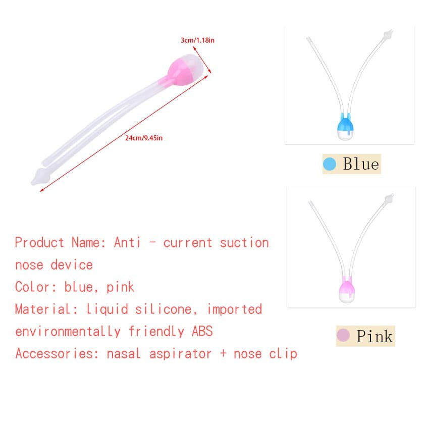 Nasal Aspirator Alat Pembersih Hidung Bayi Bahan Silikon / Nasal Aspirator Alat Bantu Sedot Ingus Bayi