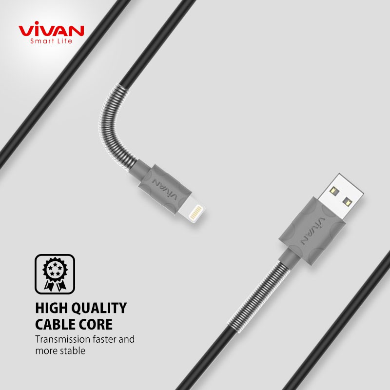 VIVAN Kabel Data FL100 USB  Lighting - Kabel iPhone Fast Charging Original 2.4A