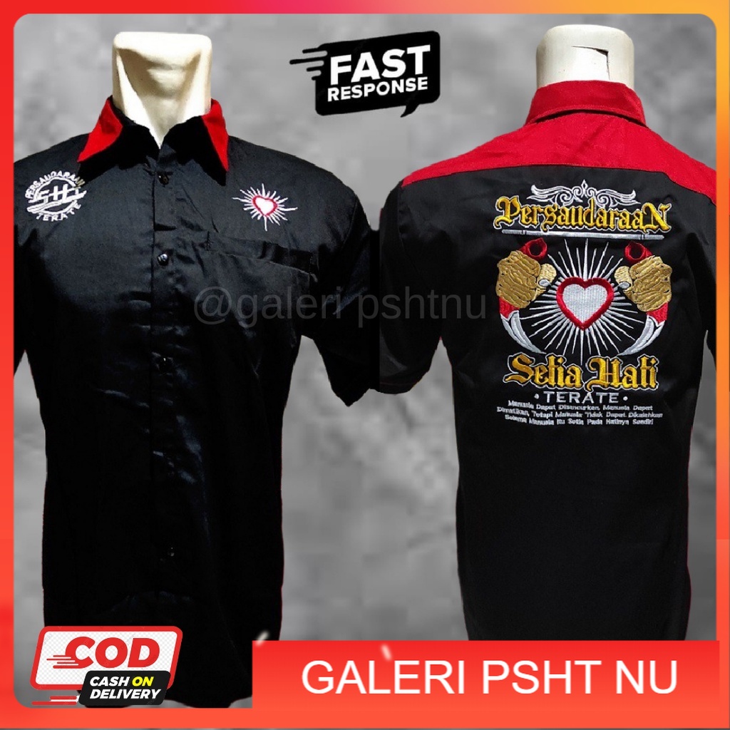 KEMEJA TEMU ROSE - KEMEJA PSHT BORDIR - KEMEJA PSHT BORDIR TERBARU- KEMEJA PSHT- HEM PSHT- BAJU PSHT
