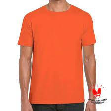 Kaos Tshirt Polos KAUZTEE Premium Tshirt Unisex 100% Cotton Combed 28s - Orange bata