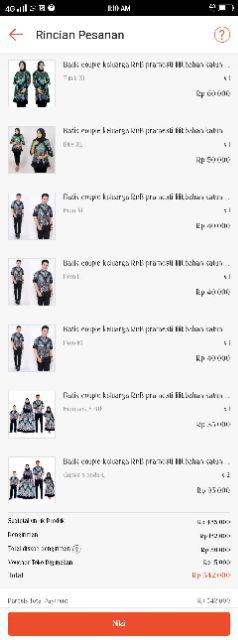 Batik Couple Keluarga Rnb Pramesti Lilit,bahan Katun Prada Mix Embos Madu Terlaris Termurah