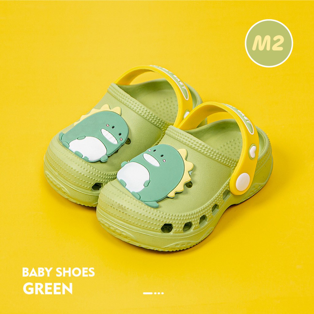 LAPAGO - Sepatu Sandal Slop Anak Kartun Dino Laki laki Perempuan Umur 1-8 Tahun Bahan Eva 2020.