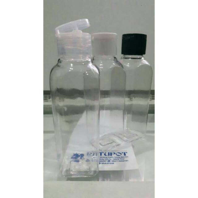 Botol 100 ml pet kotak YASA plastik flip
