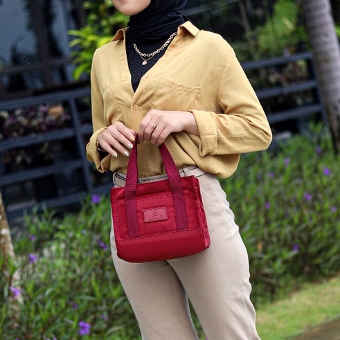 BIG SALE GUDIKA - Tas Selempang Wanita Kece Import Original 5150 - Tas Wanita Selempang Bahu Kekinian Terbaru Bahan Nylon Waterproof Anti Air - slingbag - tas mini - bag - cewek - fashion - branded - santai - tas - slempang - termurah - ori - wanita