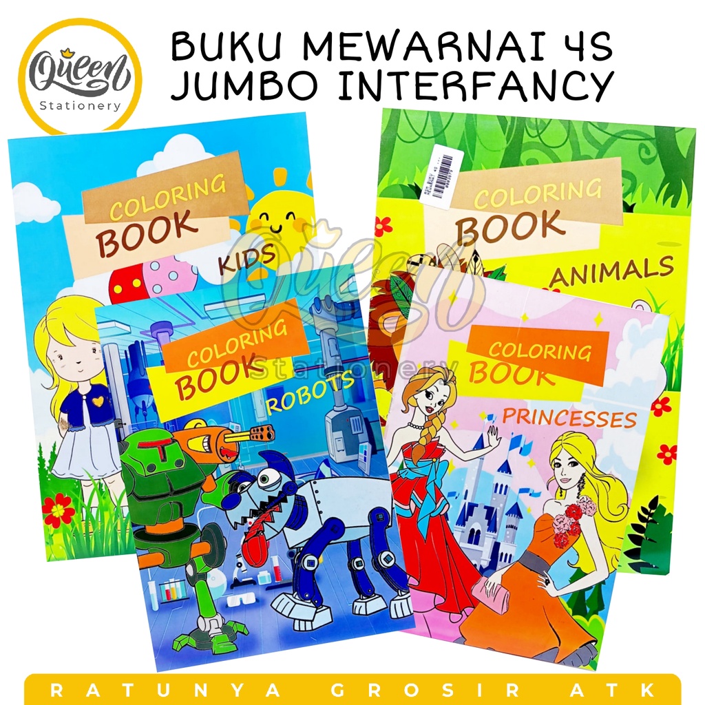 

1 PCS BUKU MEWARNAI 4S JUMBO INTERFANCY / COLORING BOOK / BUKU EDUKASI