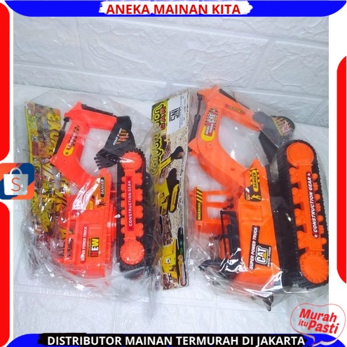 Promo Mainan Anak Laki Laki Mobil Mobilan Truck Truk Beko / Mainan Konstruksi Truck Truk Excavator Plastik