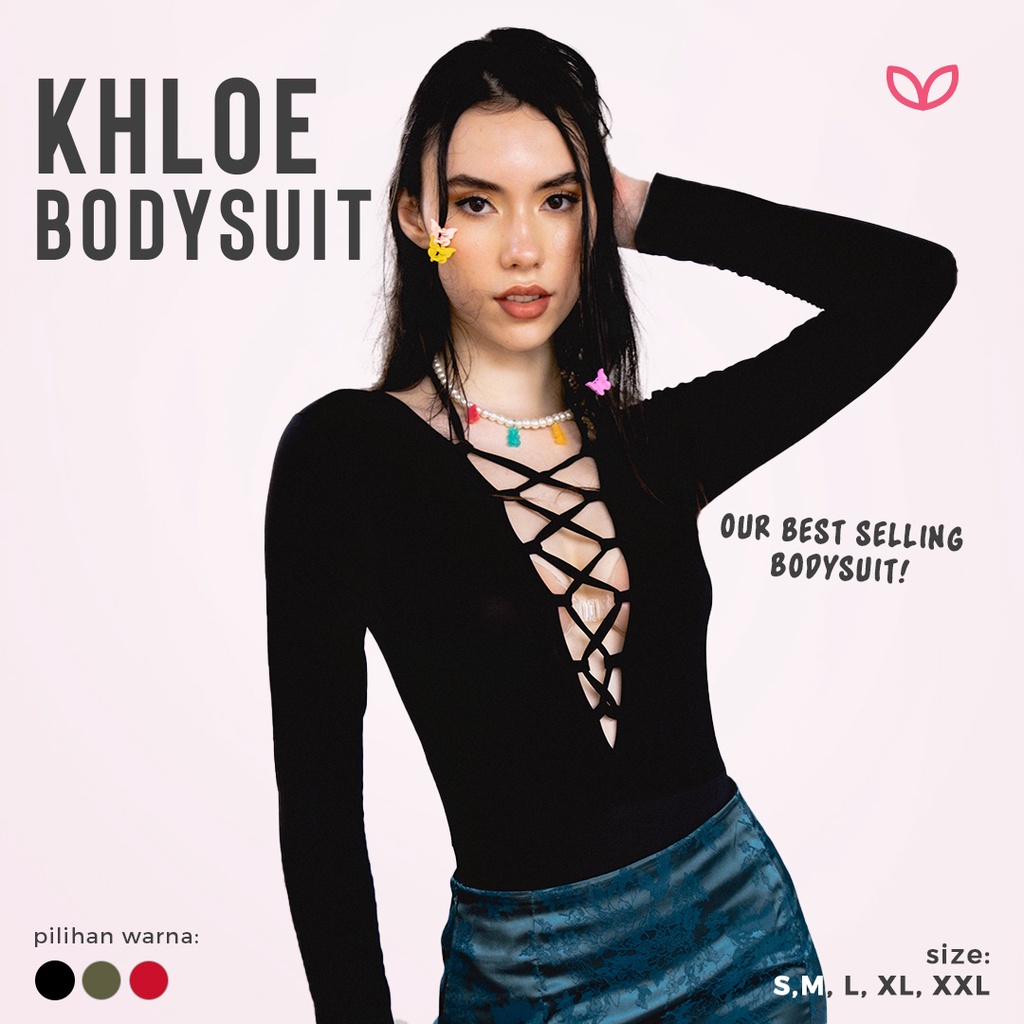 Pluffyschoice Khloe Bodysuit S-XXL Swimsuit Sexy  Baju Renang Wanita Bigsize