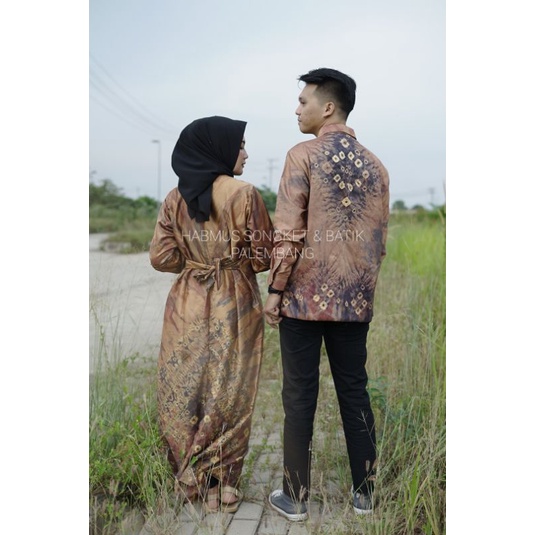 COUPLE GAMIS JUMPUTAN PALEMBANG ASLI SUTRA VALVET SILK