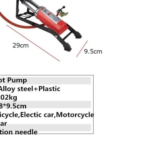 ▼ 2 Tabung Pompa Angin Pompa Injak Kaki Darurat Foot Pump Ban - 1 Tabung ☜