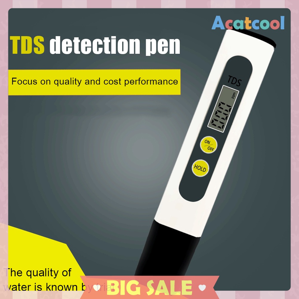 TDS Digital Water Quality Tester Portable Test Pen for Swimming Pool Meter