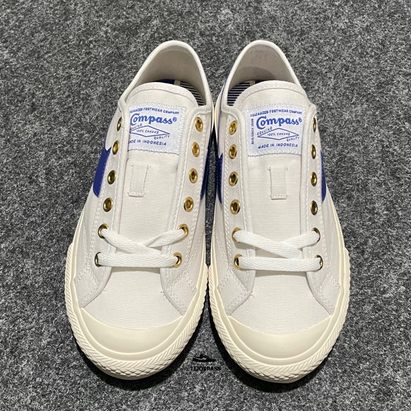 [ORIGINAL] SEPATU COMPASS GAZELLE LOW WHITE BLUE