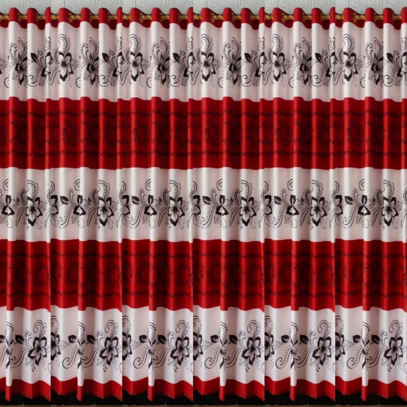 Gorden ring bunga minimalis merah