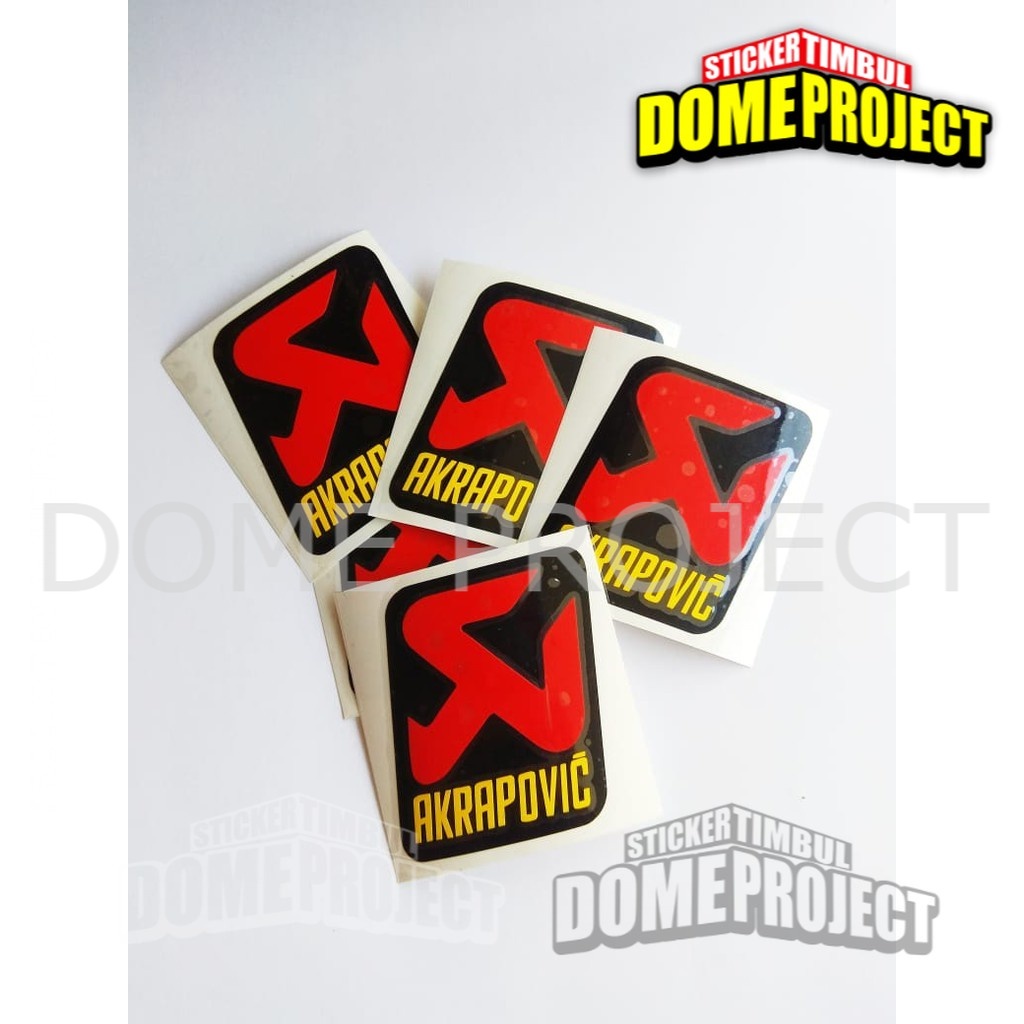 [PROMO BUY 3 GET 1] AKRAPOVIC KOTAK STICKER CUTTING SATUAN STIKER MOBIL STIKER MOTOR