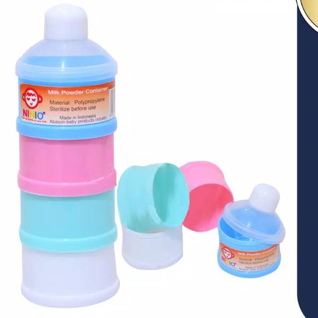 BPA FREE CONTAINER SUSU 4 SUSUN CONTAINER SUSU NINIO BUBUK TRAVEL /MILK POWDER  TEMPAT SUSU