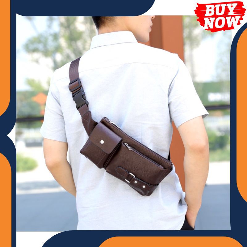 DSQ168 Tas Selempang Bahu Kulit Tas Pria Slempang YB