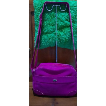 sling bag wanita warna pink brand lacoste (monza bag)