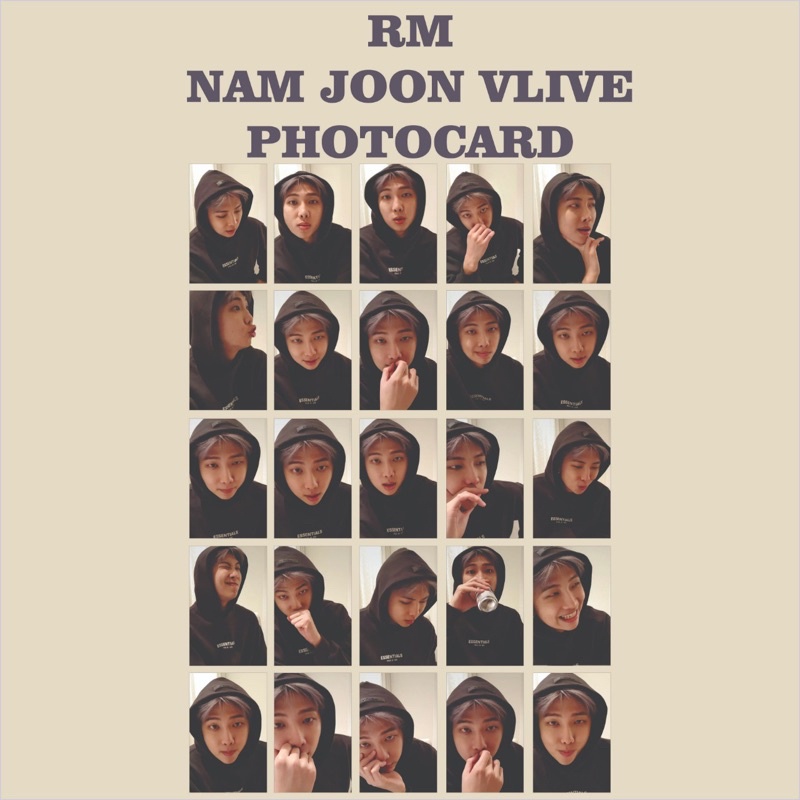 PHOTOCARD RM &quot;nam joon&quot; 220409 VLIVE