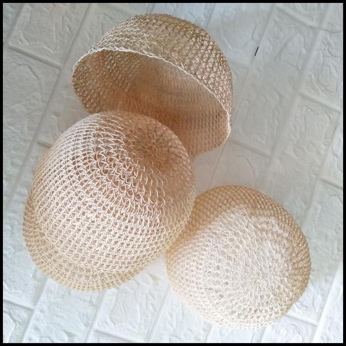 Peci Bulat Rotan Polos Khas Kalimantan