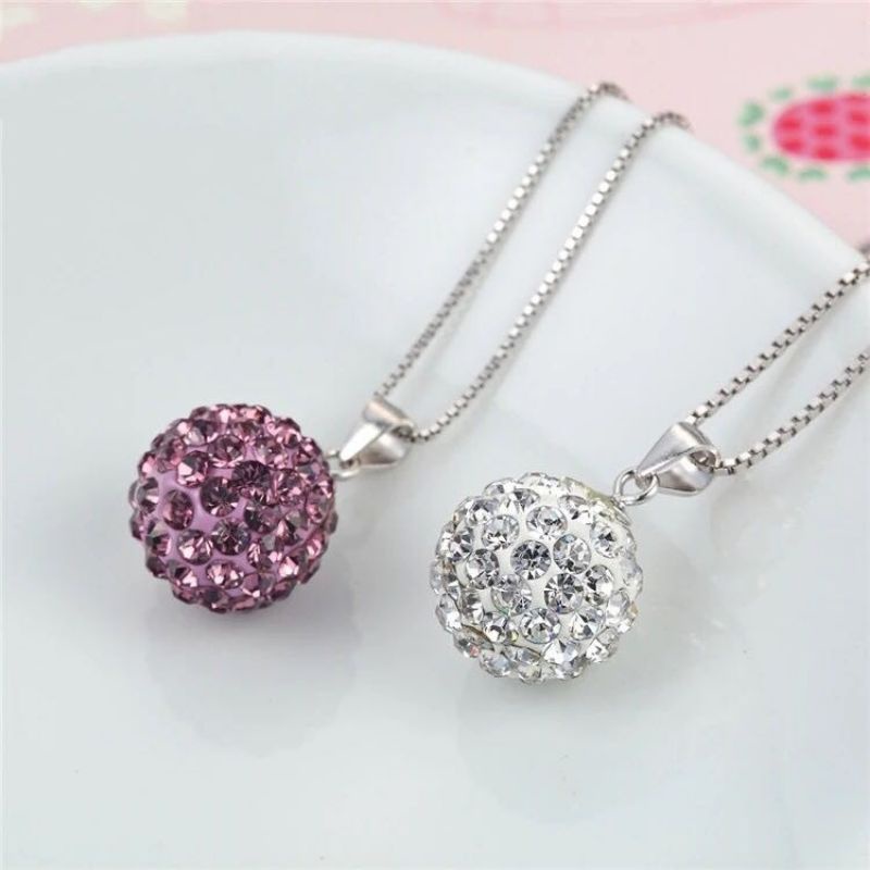 Kalung Wanita Elegan Anti Karat Liontin Bola Kalung Murah