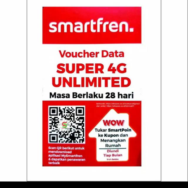 Via Tembak Voucher Smartfren Unlimited Fup 1GB