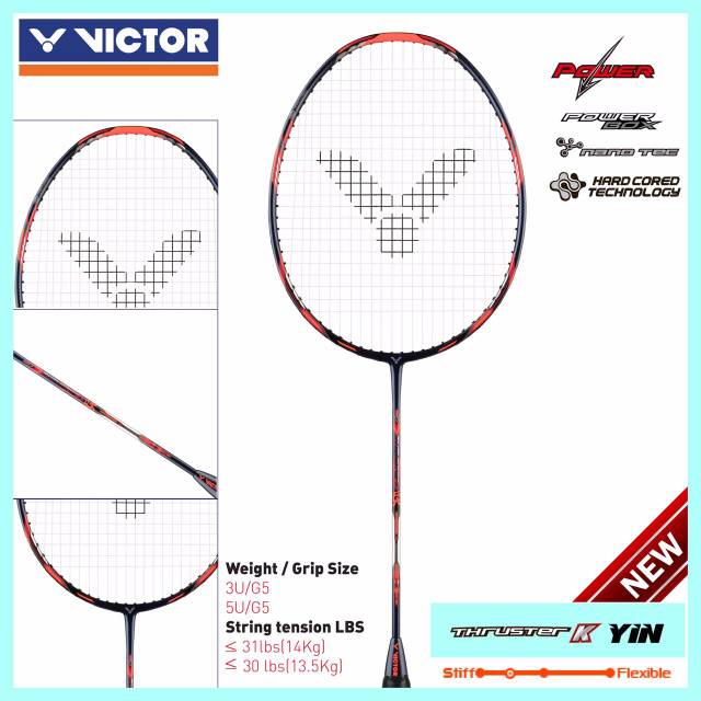RAKET VICTOR THRUSTER K YIN TK YIN Original RAKET BULUTANGKIS