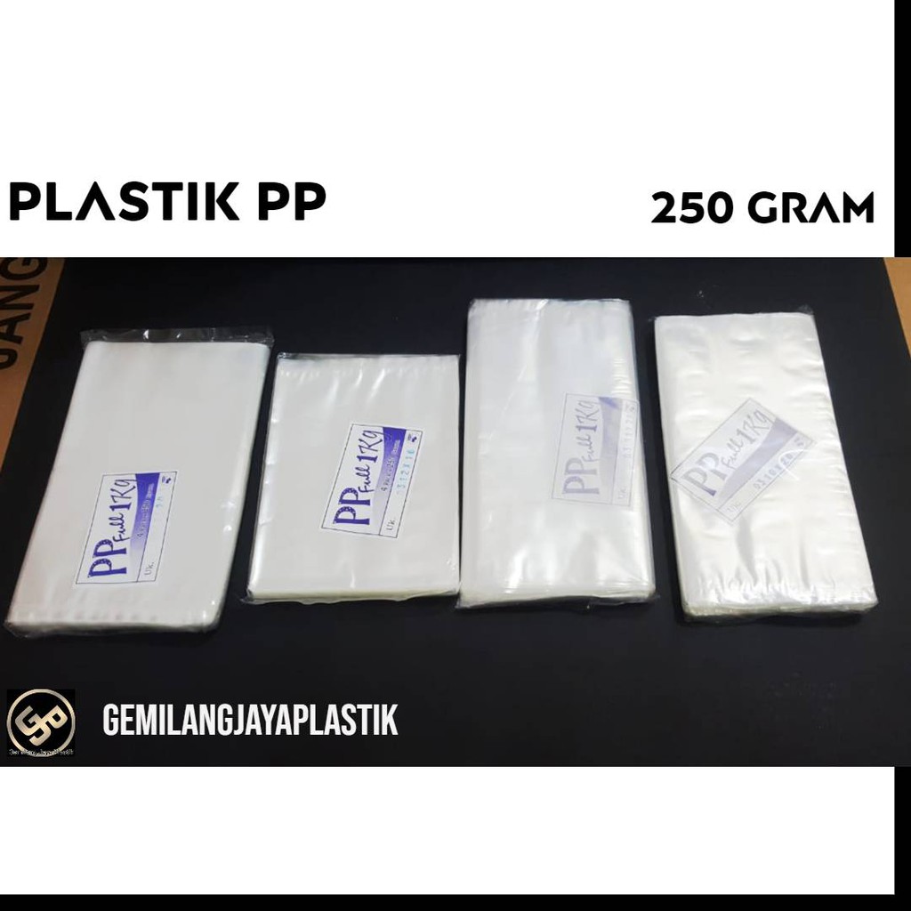 Plastik PP bening - kantong kemasan kue isi -/+ 250gram