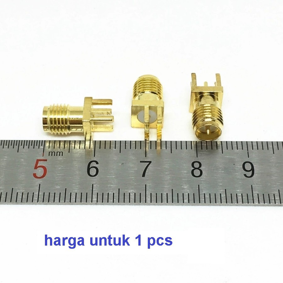 RP-SMA male Male Adapter RP SMA PCB Edge Mount Solder RF Connector