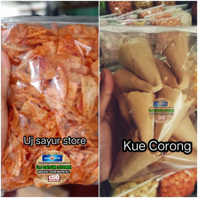 

Produk Combo Keripik Pedas Rujak isi 250gram dan snack Kemasan