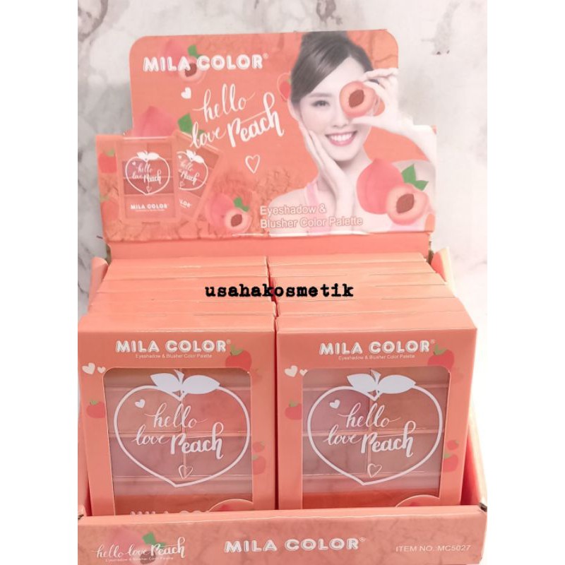 EYESHADOW &amp; BLUSH ONE THAILAND HELLO LOVE PEACH NO.794 // 841