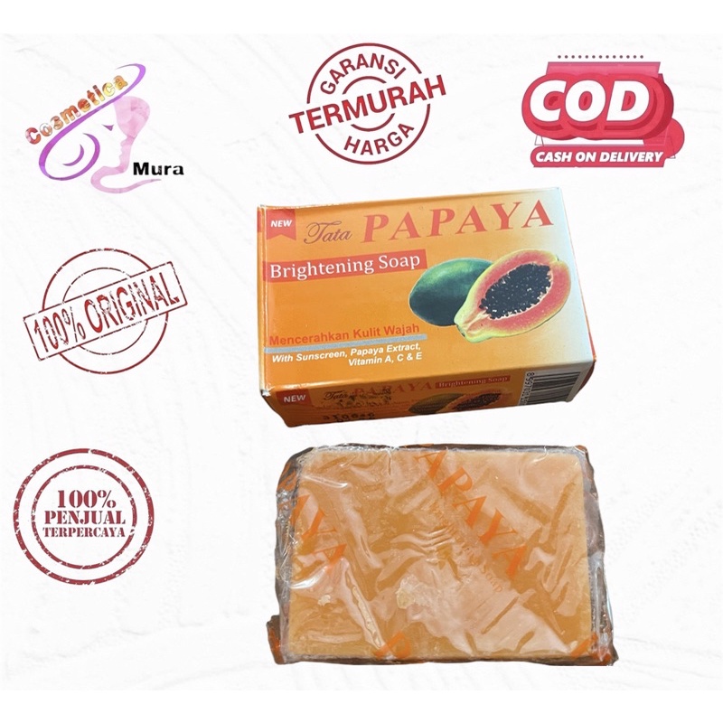 tata sabun papaya 120 gr besar | sabun pepaya tata bar soap 120 gr