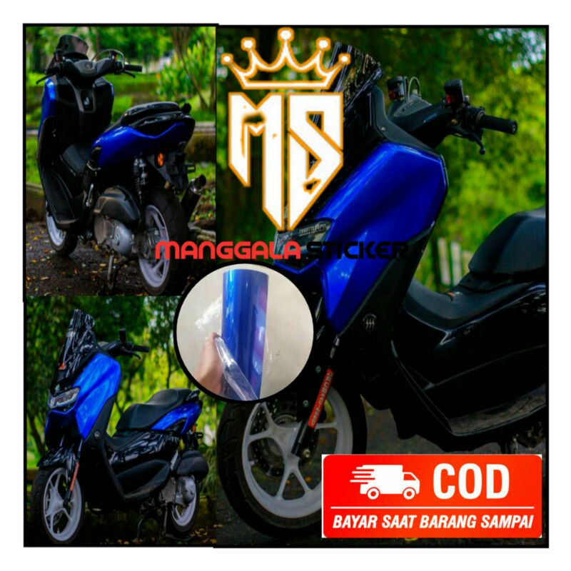 Stiker skotlet biru candy stiker motor biru candy skotlet biru candy
