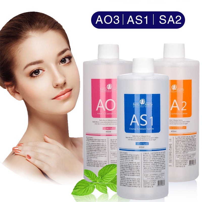 Original Hydra Serum AS1 AO3 SA2 Oxygen Peel Hydro Facial Aqua Peel Solution 400ml