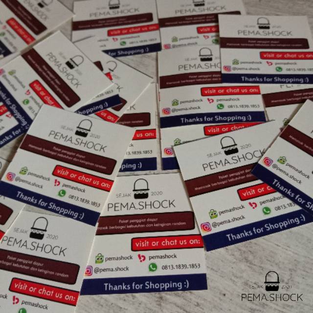 

Cetak Custom Stiker Cromo Label Nama Olshop Merk Produk Cutting