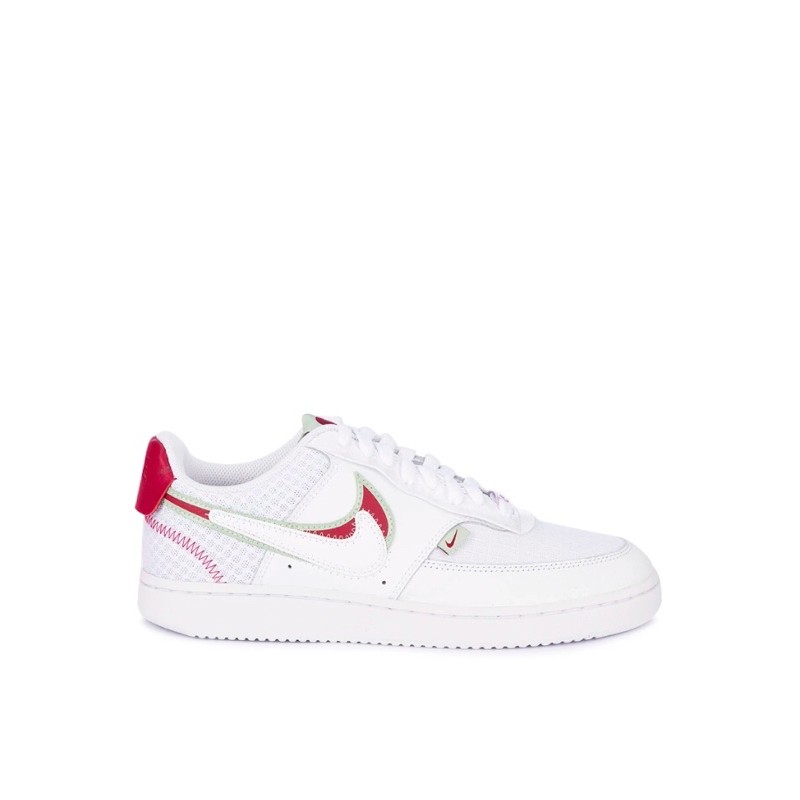 JUAL SEPATU CASUAL NIKE COURT VISION LOW PREMIUM RED HEART SNEAKERS WHITE / NOBLE RED / ICED LILAC