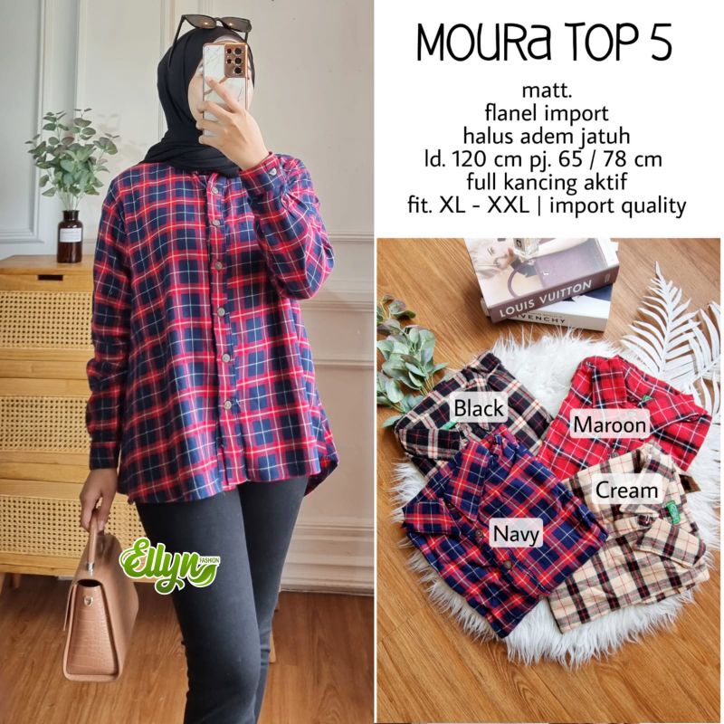 moura top 5 by ellyn /Fashion wanita /baju lebaran 2022