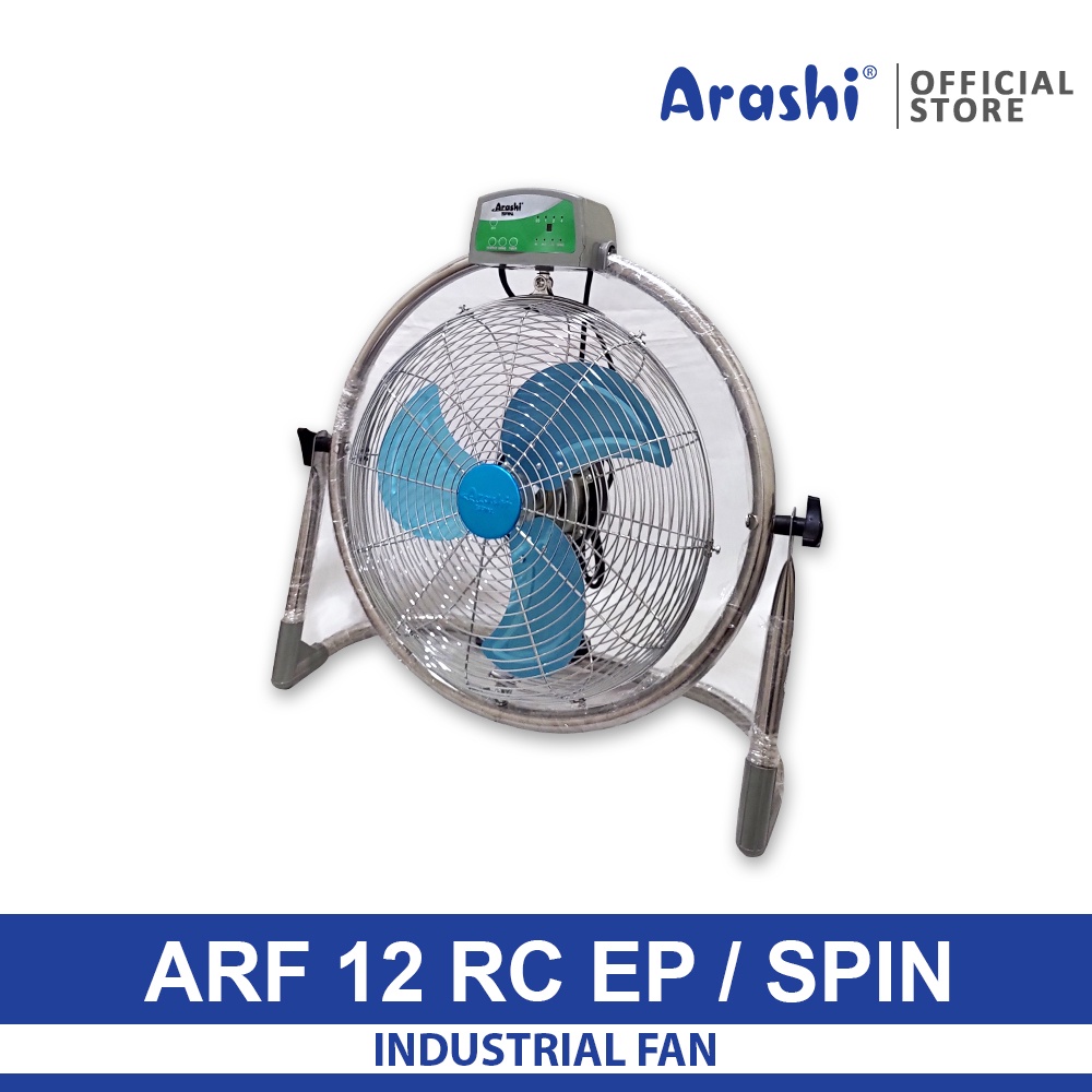 ARASHI Kipas Angin Lantai Spin 12 Inch Remote / Floorfan - Garansi 1 Tahun