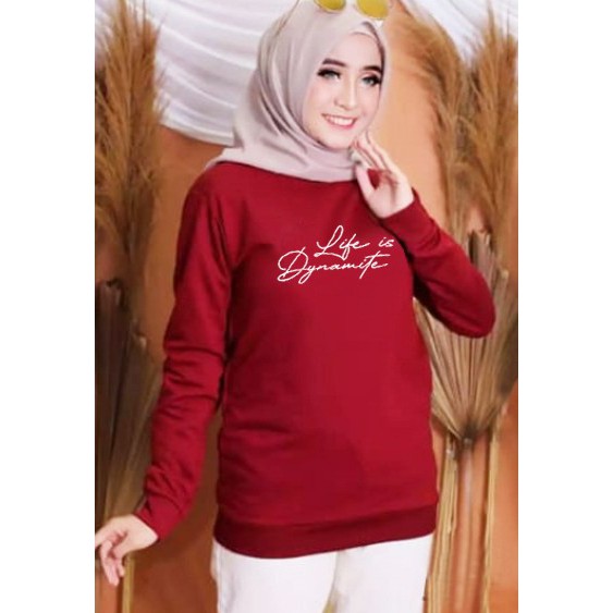 Kaos Lengan Panjang dynamite/ Kaos Sweatshirt / Atasan Wanita / Atasan Wanita Lengan Panjang