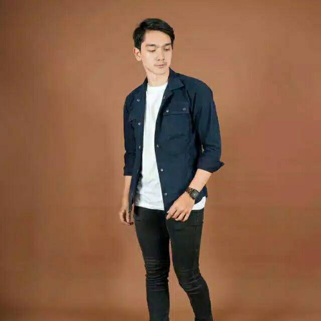 Jaket Kemeja Semi Parka Elegan