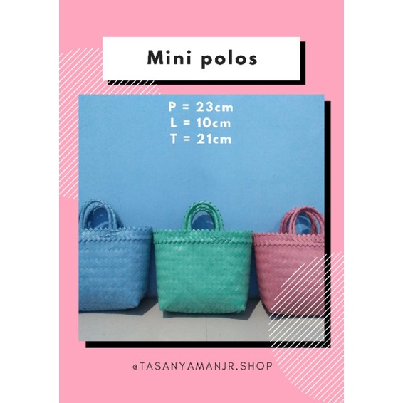 TASANYAMANJR.SHOP - Tas anyaman mini polos/satu warna