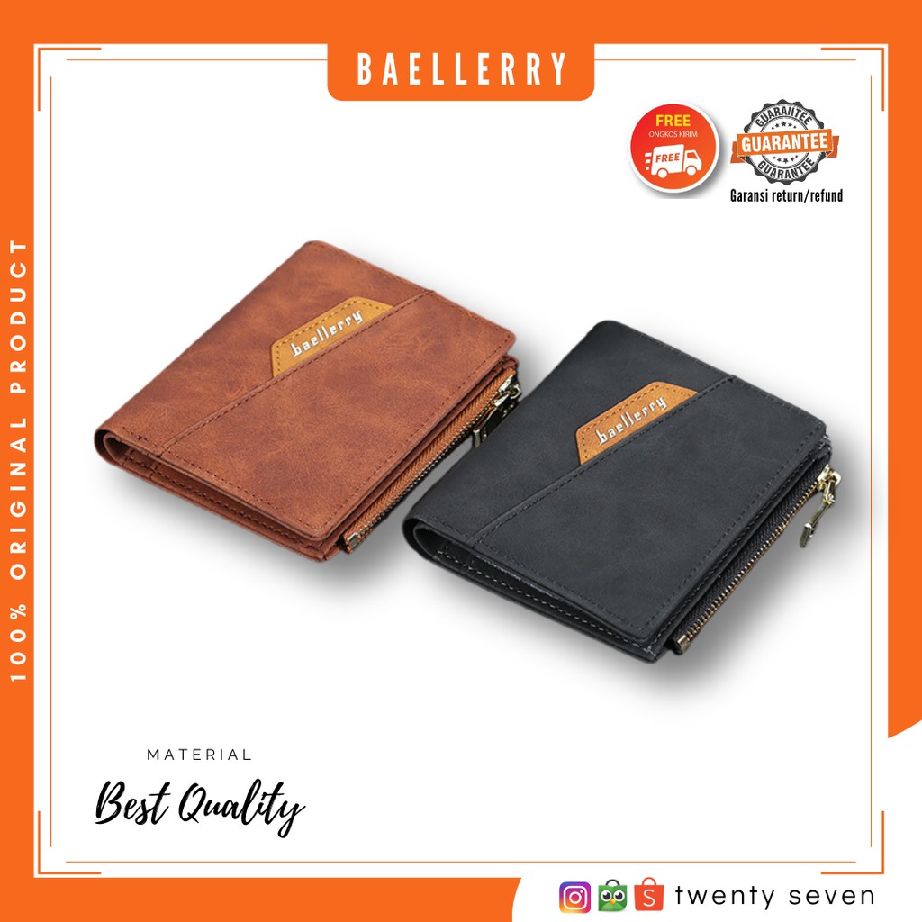Dompet Kulit Impor Pria Baellerry DR050 | Dompet Pendek Cowok Baellerry